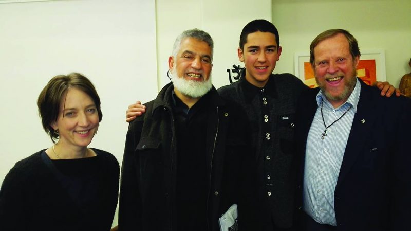 From left: Deborah Manning, Ahmed Zaoui, Mr Zaoui’s son, Yousef and Fr Kevin Toomey, OP.