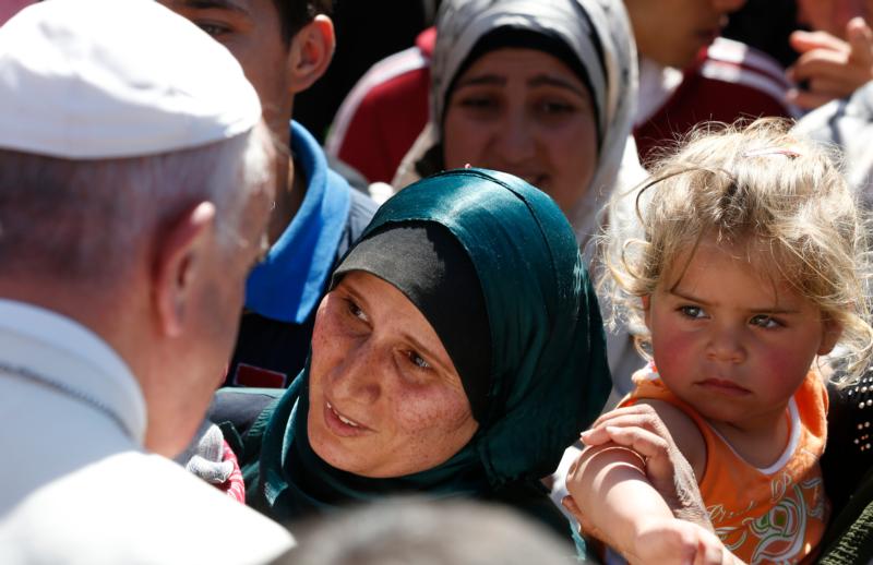 ‘It makes you weep,’ pope says of refugees’ stories