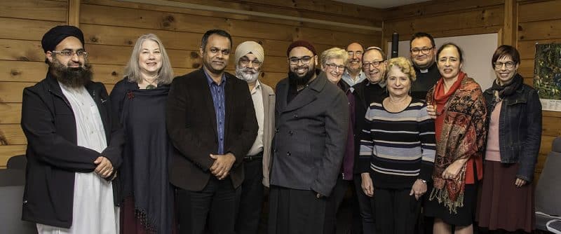 Members of the Auckland Interfaith Council and speakers.
