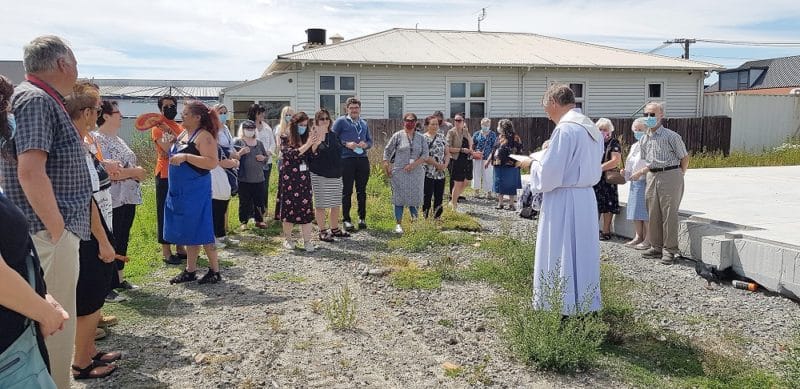 The Pavitt Street site in Richmond, Christchurch, is blessed last month.