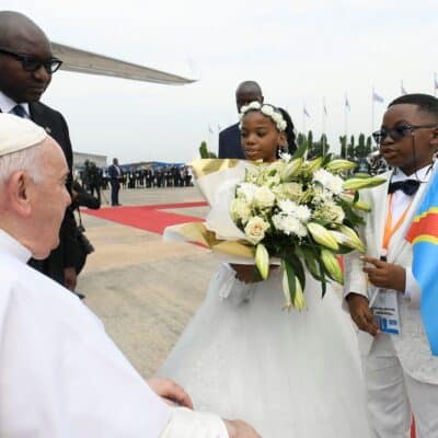 Pope arrives in Congo after praying on flight for migrants