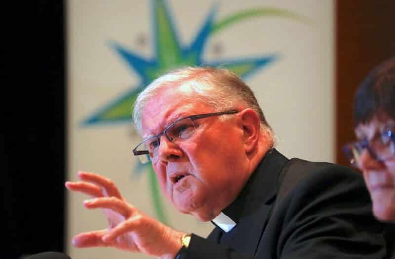Archbishop Mark Coleridge of Brisbane, president of the Australian bishops' conference, gives the church's response to recommendations from the Royal Commission Into Institutional Responses to Child Sexual Abuse during a media conference in Sydney, Australia, Aug. 31, 2018. The results of the inquiry helped spur the Australian Catholic Church to hold a Plenary Council. (CNS photo/David Gray, Reuters)
